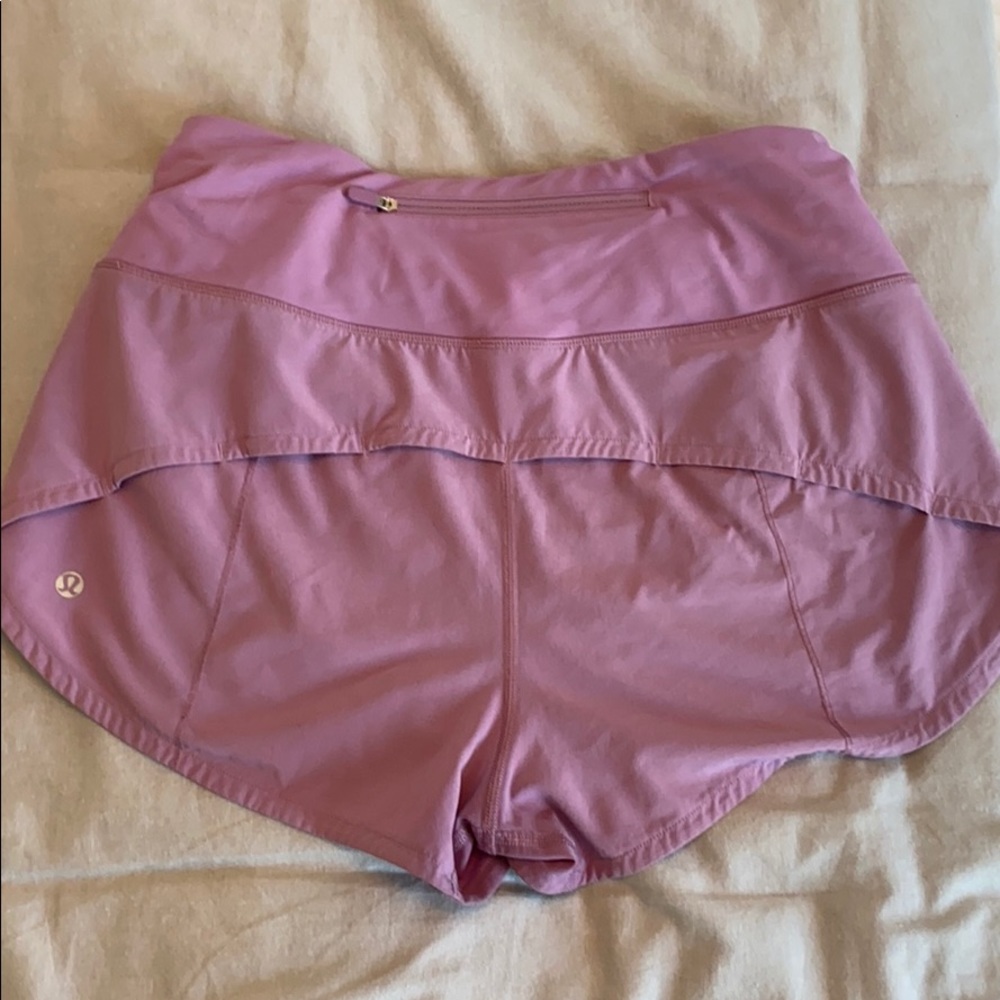 Lulu lemon lilac shorts with extra thick band